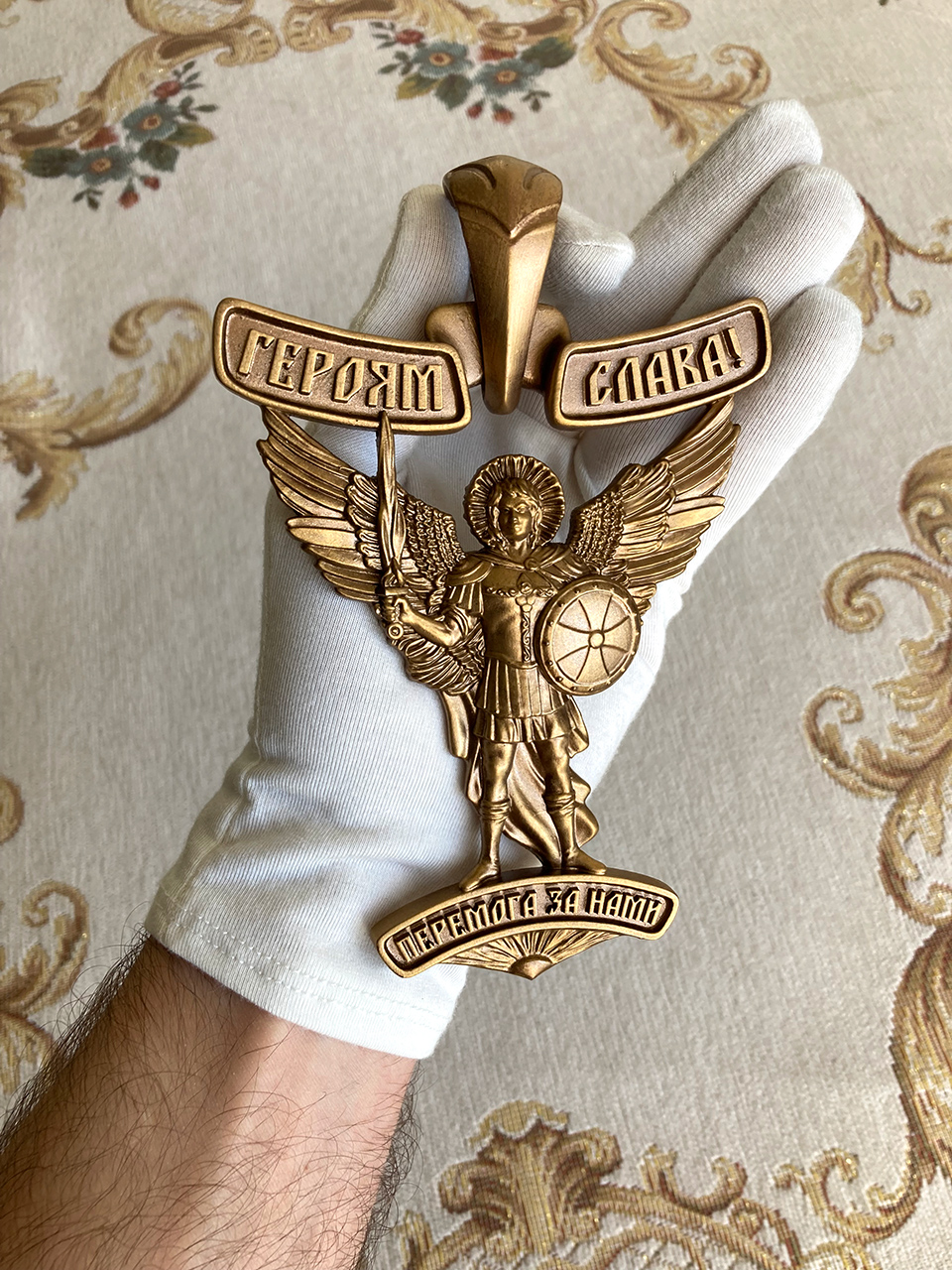 Custom 3D Printed Pendant with Archangel Michael